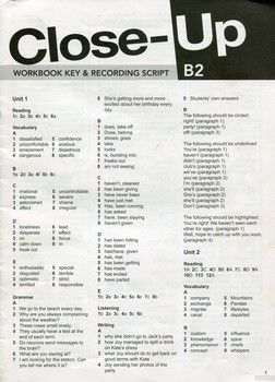 Close-Up B2  Workbook Key &amp; Recording Script