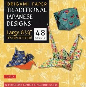 Origami Paper - Traditional Japanese Designs - Large 8 1/4&quot;: - 49 Sheets (Tuttle Origami Paper)