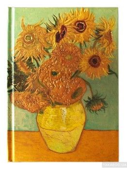 Van Gogh Sunflowers. Foiled Journal