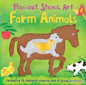 Pop-Out Stencil Art. Farm Animals
