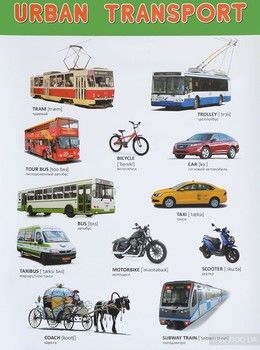 Urban Transport / Городской транспорт. Плакат