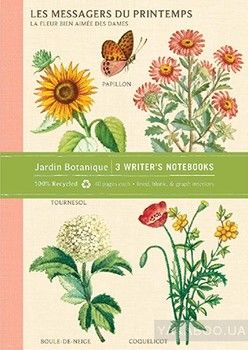 Jardin Botanique Writer&#039;s Notebooks. Set Of Three